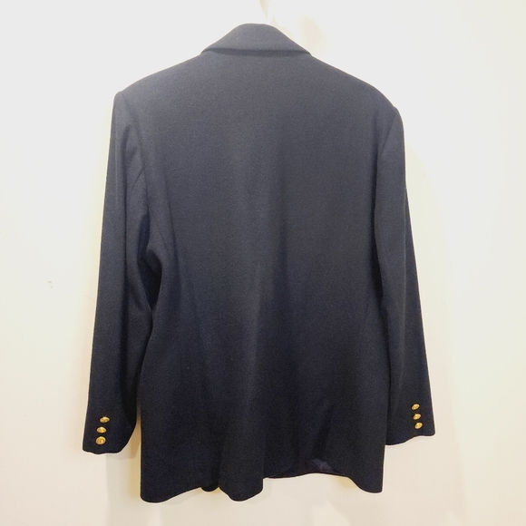 APPLESEED'S Women's Black Wool Blend Military Button Blazer size 12 - Picture 4 of 12